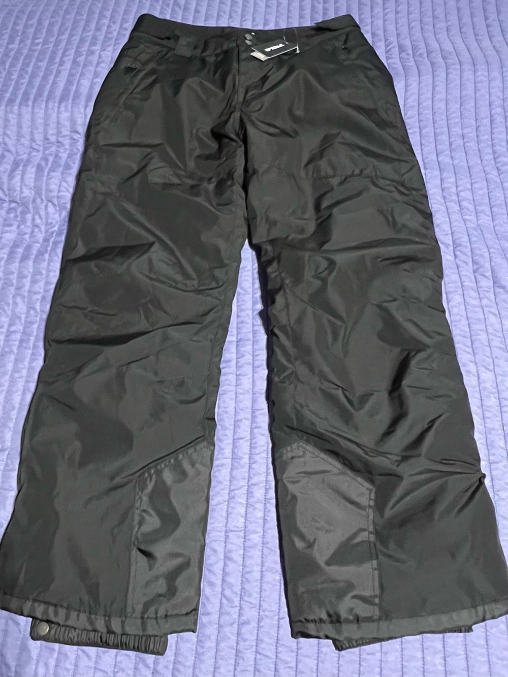 Men's Black Insulated Snow Pants